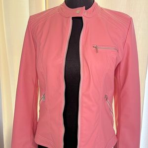 Pink leather like jacket